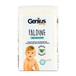 Genius Babyvuilniszakken met aloë vera en vitamine B5, 100% puur katoen, rustgevend, hydraterend en soepel, verpakking van 60 stuks