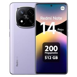Xiaomi Redmi Note 14 Pro+ 5G - Smartphone de 12+512GB, Pantalla de 6.67" AMOLED FHD+ 120Hz, Snapdragon 7s Gen 3, cámara de 200MP, HyperCharge 120W, 5110 mAh, Cargador no Incluido, Morado (Versión ES)