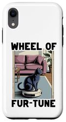 Wheel Of Fur-Tune Cat On Robot Vacuum Cleaner Cat Case for iPhone XR
