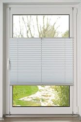 Khome Pleated Blackout, Polyester, White/Silver Back, B40 x H210 cm