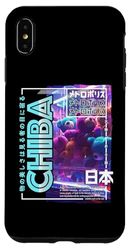 Custodia per iPhone XS Max Chiba City 80s Synthwave - Peluche giapponese Chiba