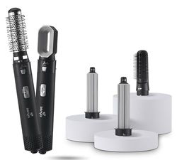 SENYA Brosse Soufflante 5 en 1 Air Styler & Sèche-cheveux : lissage, séchage, boucle, brushing et volume, Multistyler 1000W, Alternative Airwrap, Hair Designer SYWB-HS012N Noir