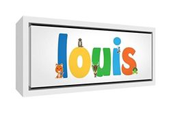 Little Helper LOUIS3084-FC-15DE Impression sur toile avec nom de garçon Louis Grand format 34 x 88 x 3 cm