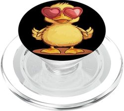 Divertente anatra faccia con amore occhiali da sole Costume PopSockets PopGrip per MagSafe