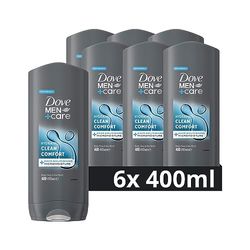 Dove Men+Care Clean Comfort 3-in-1 Douchegel, extra hydratatie en een frisse geur speciaal voor mannen - 6 x 400 ml - Voordeelverpakking