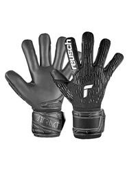 Reusch Attrakt Freegel Infinity Finger Support Keepershandschoenen voor volwassenen met Evolution Negative Cut en vingerbescherming, ideaal voor kunstgras,zwart,zwart,7,5