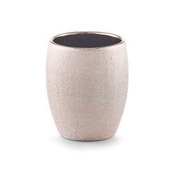 Zeller 18751 Gobelet Glitter, faïence, Or Rose, 8.1 x 8.1 x 9.80 cm