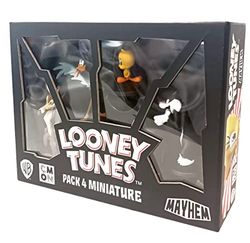 Asmodee - Looney Tunes Mayhem: verpakking van 4 miniaturen - uitbreiding van het bordspel, voor 2-4 spelers, vanaf 10 jaar, Italiaanse editie