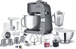 Sencor impastatrice planetaria, Robot da Cucina Robusto in metallo pieno, Motore 1500W Superpotente, con Illuminazione a LED, silenzioso, funzione Smart Power con Accessori completi e tritatutto