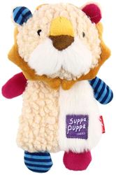 GiGwi, Jouet interactif pour Chien en Forme de Lion, Textures variées et Sons Amusants, Durable et Non Toxique, Facile à Nettoyer, Taille Unique, Couleur Multicolore, Modèle Suppa Puppa
