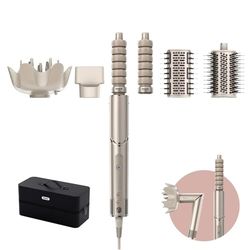 Shark FlexStyle 5-in-1 Air Styler & Hair Dryer with Auto-Wrap Curlers, Paddle Brush, Oval Brush, Concentrator and Diffuser, Storage Case, No Heat Damage, Stone HD446SLUK