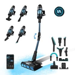 Cecotec Steelstofzuiger Conga Rockstar 9500 Connected Ergowet 3000 IA. 230W, Kunstmatige Intelligentie, APP, Autonomie 90 min, Digitaal scherm, Draadloos, Dubbel filter, Accessoires, 4 Programma's