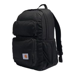 Carhartt Compartimento único, paquete duradero con funda para portátil y base resistente a la abrasión Duravax, mochila clásica de 27 L (negro), talla única