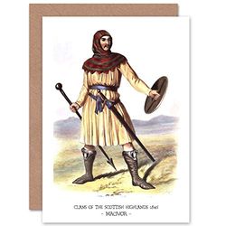 Wee Blue Coo Książka z pozdrowieniami kartami szkocka 1845 MacIVOR kolor