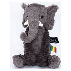 Ptipotos by les Déglingos Dimoitou olifant grijs – origineel – ideaal knuffeldier vanaf de geboorte – cadeau-idee voor de geboorte – zachte pluche – grijs