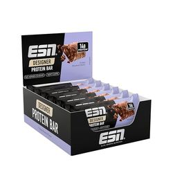 ESN Designer Protein Bar, Fudge Brownie, 12 x 45 g - High Protein Bar - Made in Germany