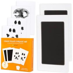Pearhead Paw Print Clean-Touch - Tampone di Inchiostro per Animali Domestici, Senza disordine, Sicuro per Cani e Gatti, Confezione da 2