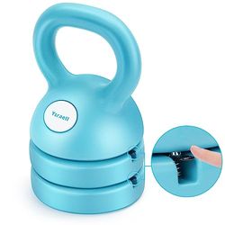 Ysraell Set di pesi Kettlebell regolabili: kettlebell 3 in 1 (2,3 kg, 3,6 kg, 5,4 kg a scelta), per palestra a casa, allenamento completo per la perdita di peso, ideale per principianti e donne