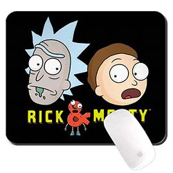 ERT GROUP Tapis de Souris Rick et Morty Original et sous Licence Officielle, Motif Rick et Morty 032 Noir Tapis de Souris pour Ordinateur PC antidérapant 225 mm x 189 mm