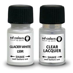 SD COLORS GLACIER WHITE LS9R LS9R 2Y S9R New Touch Up Paint Pen REPAIR KIT 8ML SCRATCH CHIP BRUSH COLOR (PAINT+LACQUER)