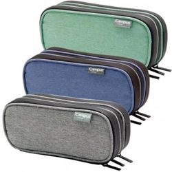 CAMPUS Model 3 Pencil Case with Zip, Colourful, Pencil case for School
