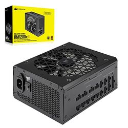 Corsair RM1200x SHIFT Alimentatore ATX Interamente Modulare - Interfaccia Modulare Laterale - Compatibilità con ATX 3.1 e PCIe 5.1 - Modalità della Ventola Zero RPM - Nero