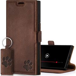 SURAZO Leather Wallet Mobile Phone Case Compatible with Samsung S23 Ultra - Flip & Fold Smartphone Case with Stand, RFID Blocker, Magnet Closure, 3 Slots for Bank Cards - Handcrafted European Leather