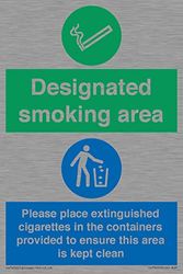 Designated smoking area Please place extinguished cigarettes in the containers provided to ensure...