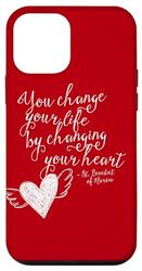 Carcasa para iPhone 12 mini San Benito Cambia Tu Vida Corazón Catholic Saint Citas