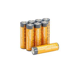 Amazon Basics - Pacote de 8 pilhas alcalinas AA de alto desempenho, 1,5 volts, vida útil de 10 anos