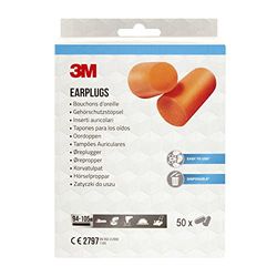 3M Tapones para los oídos 1100, Pack de profesionales, 50 pares/paquete (94-105 dB)