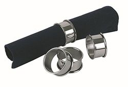 APS servetringen, roestvrijstalen servethouder, set van 4, hoogglans gepolijst, Ø 4,7 cm, 2 cm hoog