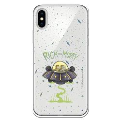 Personalaizer Fodral för iPhone X - XS - Rick och Morty UFO - Transparent TPU
