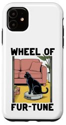 Wheel Of Fur-Tune Cat On Robot Vacuum Cleaner Cat Case for iPhone 11
