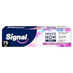 Signal White Now - Dentifrice 3 en 1 - Forever Young -Corrige le jaunissement et l’apparence de vos dents - Blancheur Longue Durée Anti-Tache - 96% d'ingrédients d'origine naturelle - 75ml