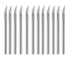 Westcott e-84010 i 00-scalpel avec poignée et lame interchangeable, 12 cm, 12 pièces (argent)