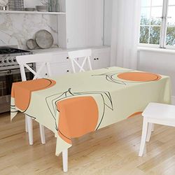 Bonamaison Le Jardin du Lin Kitchen Decoration, Tablecloth, 140 cm x 160 cm, Designed and Manufactured in Turkey