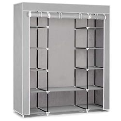 Massido Wardrobe, Polypropylene, lightgrey, 45x135x170