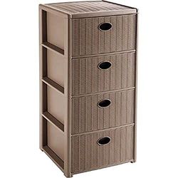 Stefanplast Elegance cajonera 4 cajones, pardo