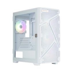 ENERMAX MarbleShell Mesh MS21, Case Mini-tower ARGB Compatto con Flusso d'Aria, Micro-ATX, 4x Ventole PWM ARGB Bianche da 120 mm Preinstallate, 2x USB 3.0 e USB 3.2 Type-C, Bianco