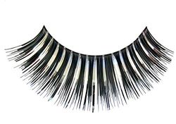 Eulenspiegel 000038 - pestañas artificiales - Negro/Plata - 2 x 1 piezas