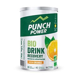 PUNCH POWER - Biodrink Recovery - Orange - Pot 400 g - Riche en protéines - Contient des Glucides - Sodium - Potassium - Magnésium - Bio - Marque Française