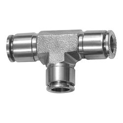 Connettore a T, per tubo di diametro esterno 16 mm, pressione di lavoro max. 20 bar, acciaio inox 1.4404