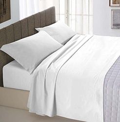 Italian Bed Linen Beddengoedset "Natural Colour", wit/wit, klein tweepersoonsbed
