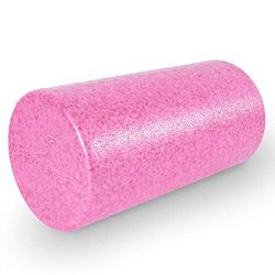ProsourceFit High Density Foam Rollers 12 - inches long, Firm Full Body Athletic Massager for Back Stretching, Yoga, Pilates, Post Workout Trigger Point Release, Pink
