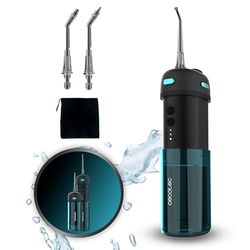 Cecotec Irygator dentystyczny Port Toothcare Jet Splash. Kompaktowy i lekki irygator podróżny z 3 trybami i do 8 intensywności, pojemność 150 ml i 2 wymienne dysze, IPX7, wodoodporny