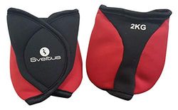 Sveltus gewichtsarmbanden voor enkels, 2 kg, uniseks, volwassenen, rood