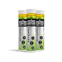 Science In Sport Hydro Hydration Tablets, Gluten-Free, Zero Sugar, Pineapple and Mango Flavour Plus Electrolytes, 60 Effervescent Tablets (20 x 3 Bottles)