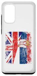 Coque pour Galaxy S20 Demi drapeaux britanniques serbes | Serbie UK vieilli vintage