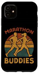 Running Runner Half Marathon Besties Friends Vintage Case for iPhone 11